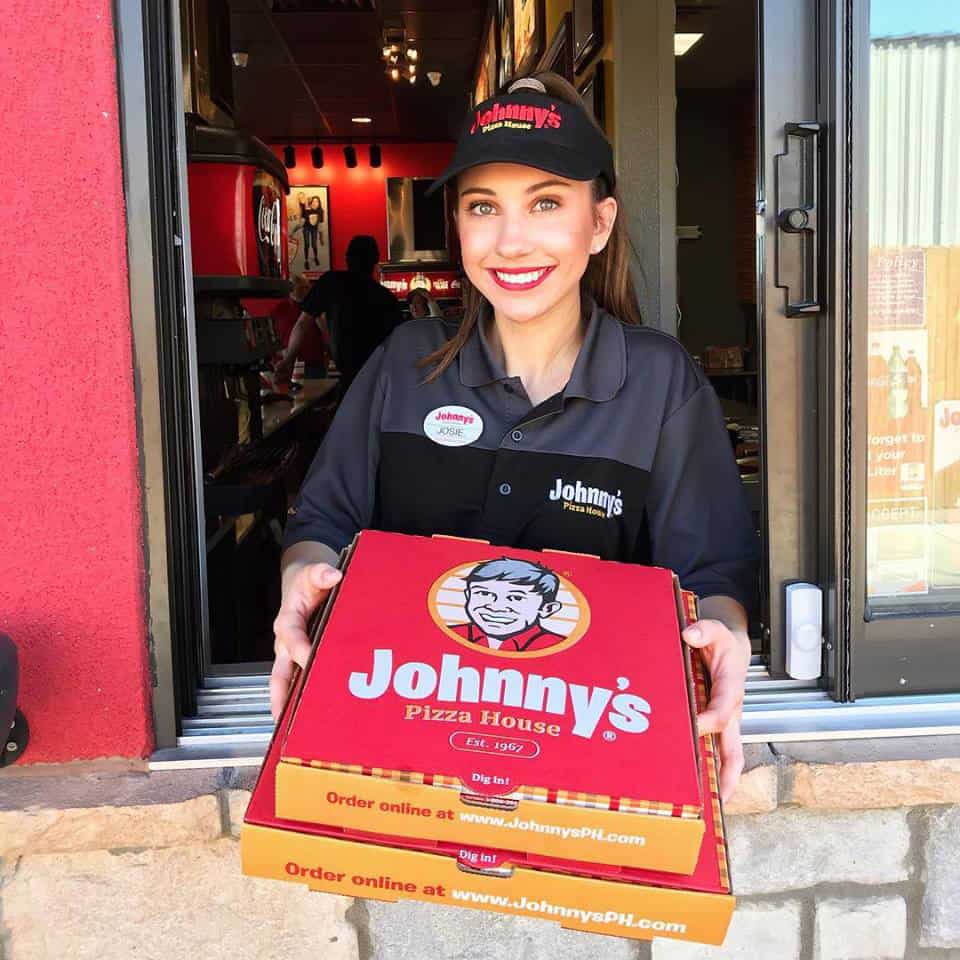 Johnny's PIzza House rebranding employee uniforms