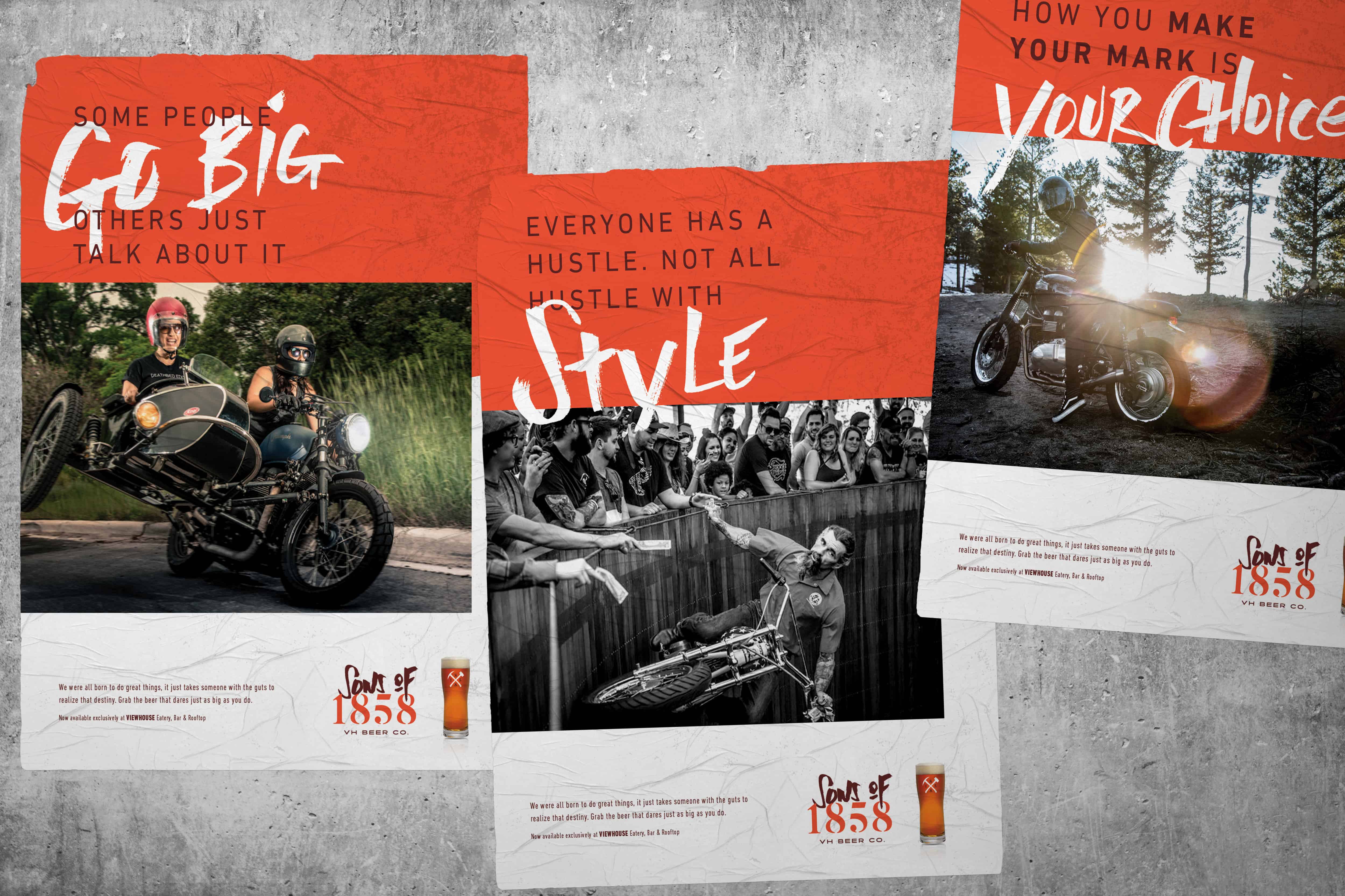 Sons of 1858 craft beer branding, packaging and design advertising and onpremise marketing