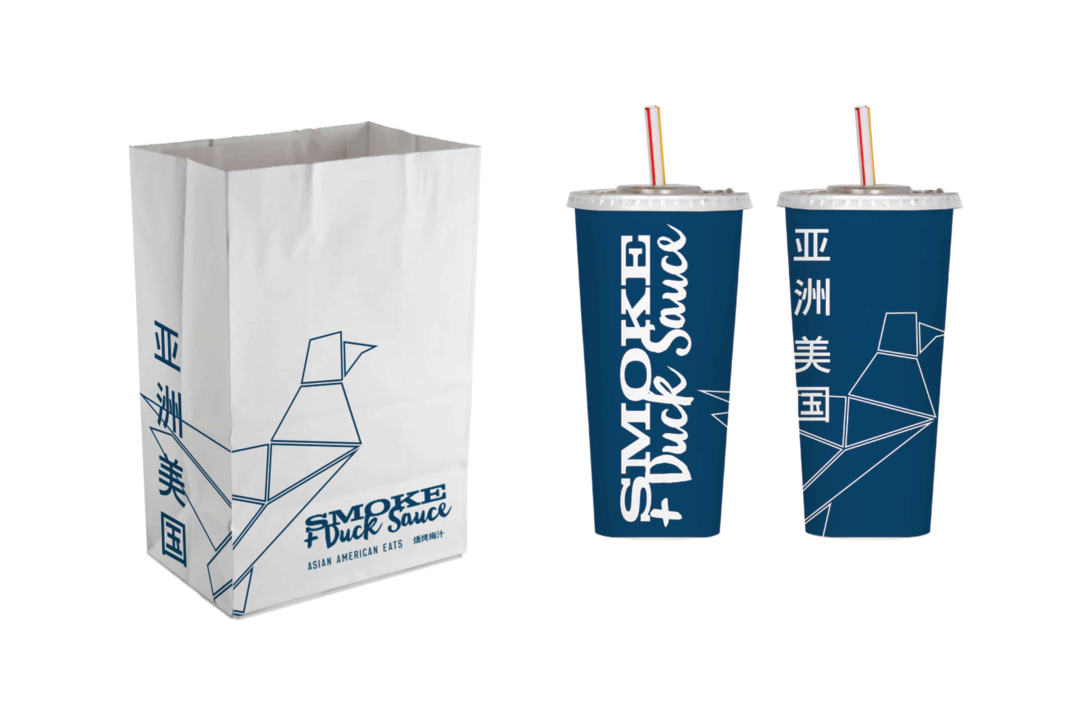 Smoke & Duck Sauce asian fusion fast casual restaurant branding and concept development design packaging design