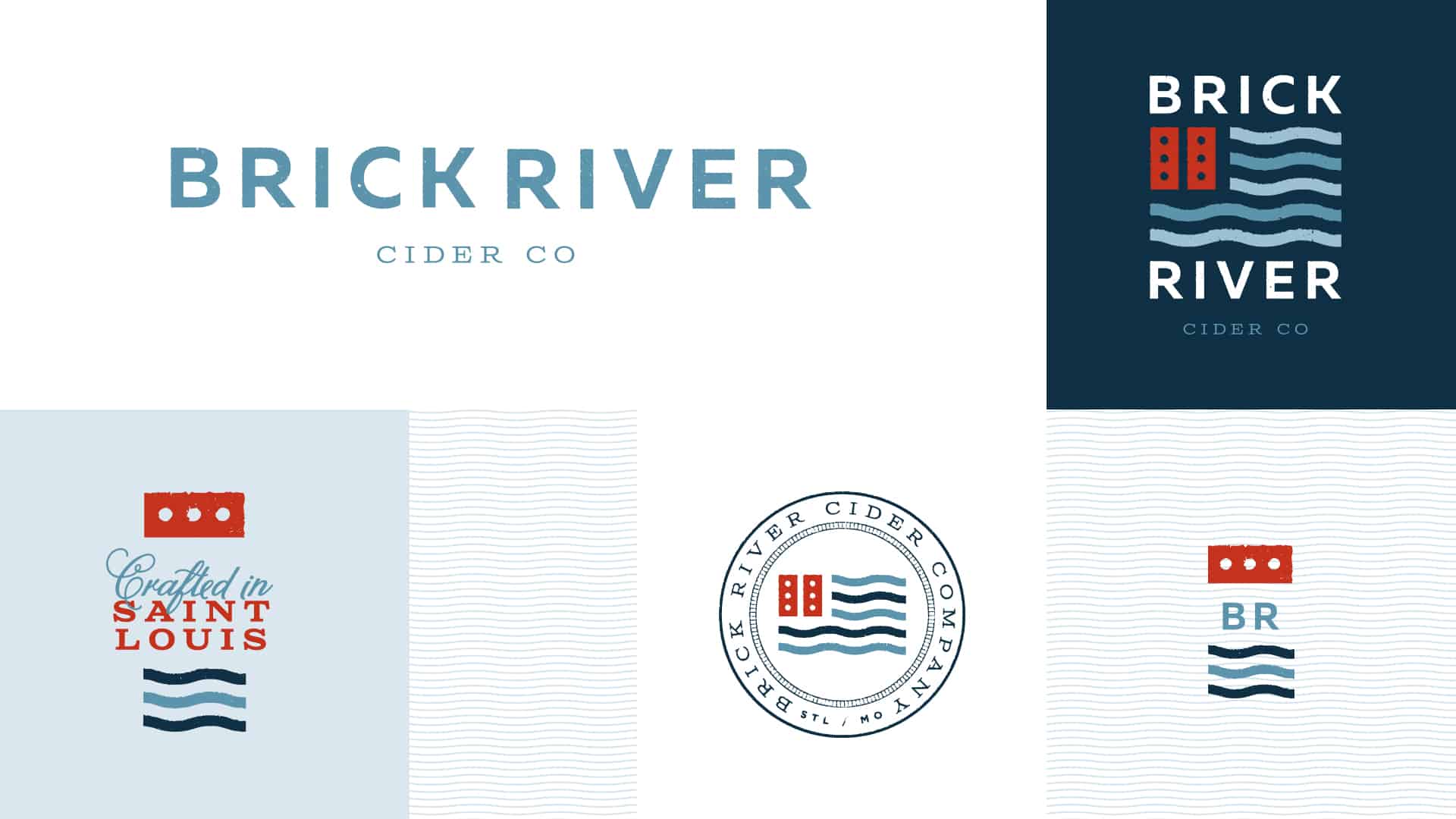 Brick River Cider co branding and brand identity design