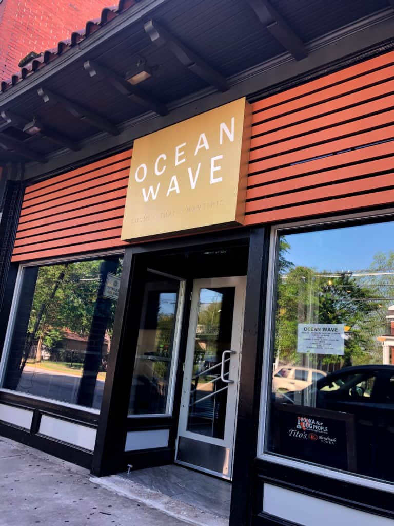 OceanWave sushi thai restaurant branding signage design