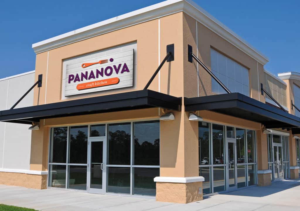 PanaNoa fast casual restaurant facade and signage design