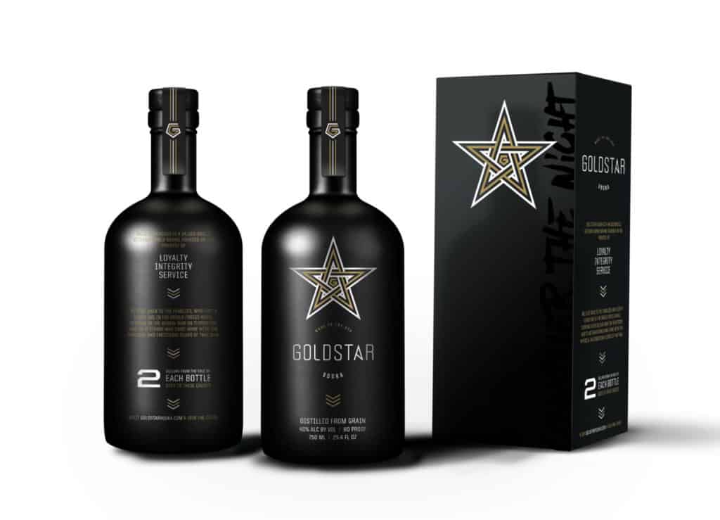 Gold Star Vodka branding and packaging design in playboy