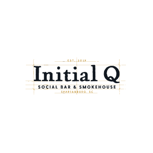 Initial Q barbecue full service restaurant brand identity design