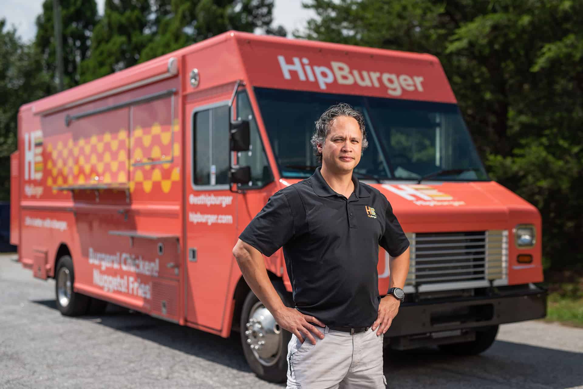 HipBurger restaurant branding foodtruck uniform design
