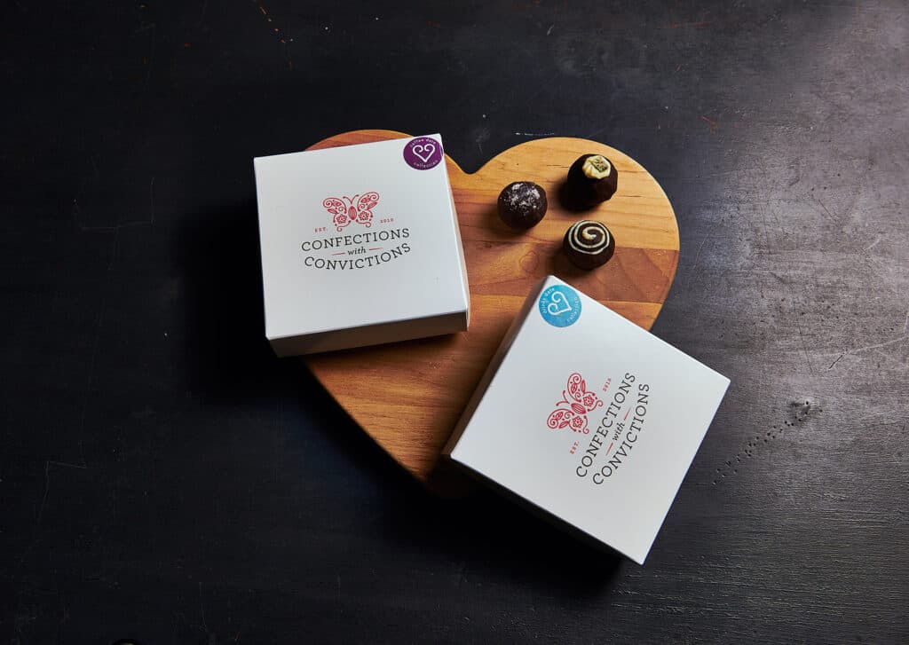 Confections with Convictions rebranding and identity design