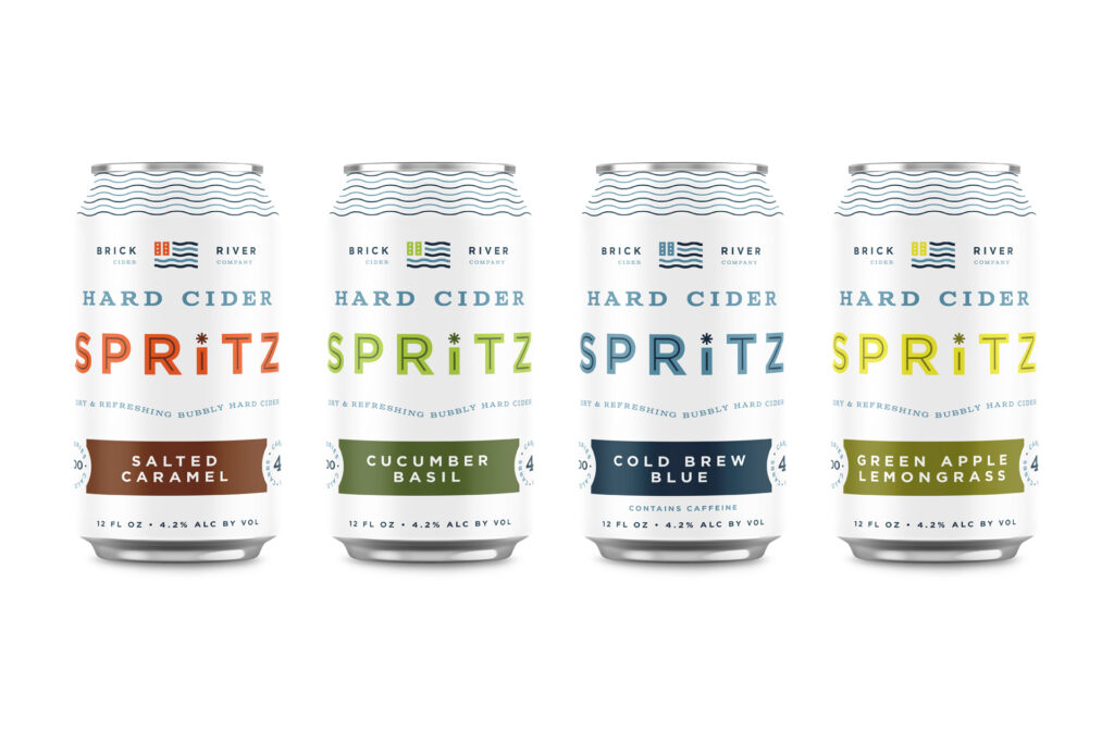 Brick River Cider Co Hard Cider Spritz branding and packaging design