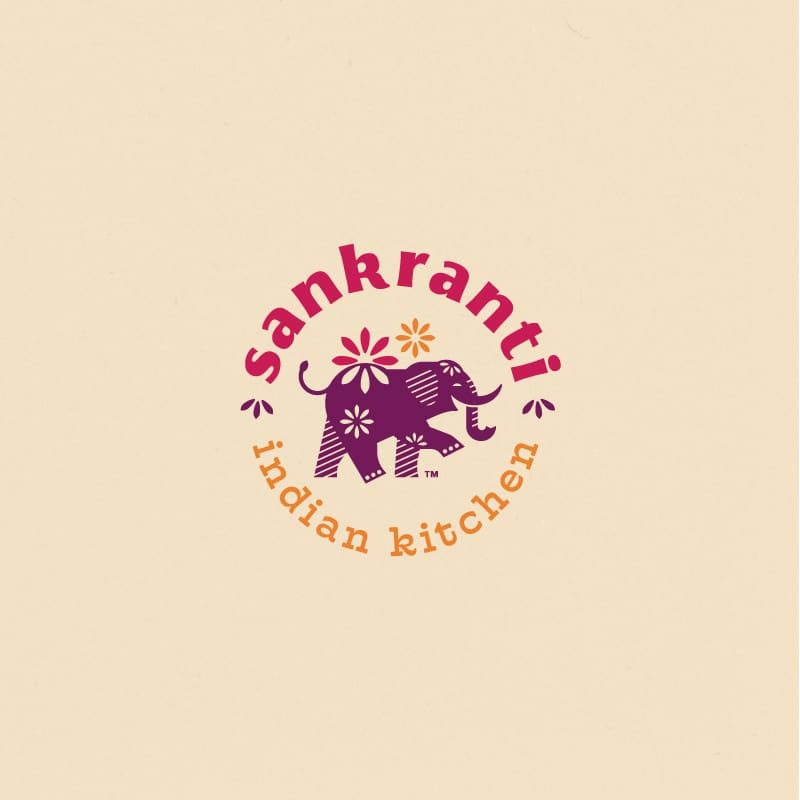 Sankranti indian restaurant branding - logo design