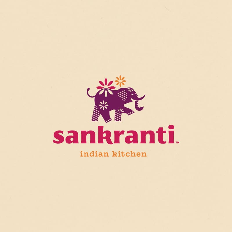 Sankranti indian restaurant branding - logo design